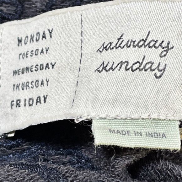 Anthropologie Saturday Sunday Ellie Dress S Dark Gray w Navy embroidered lace - Picture 9 of 10